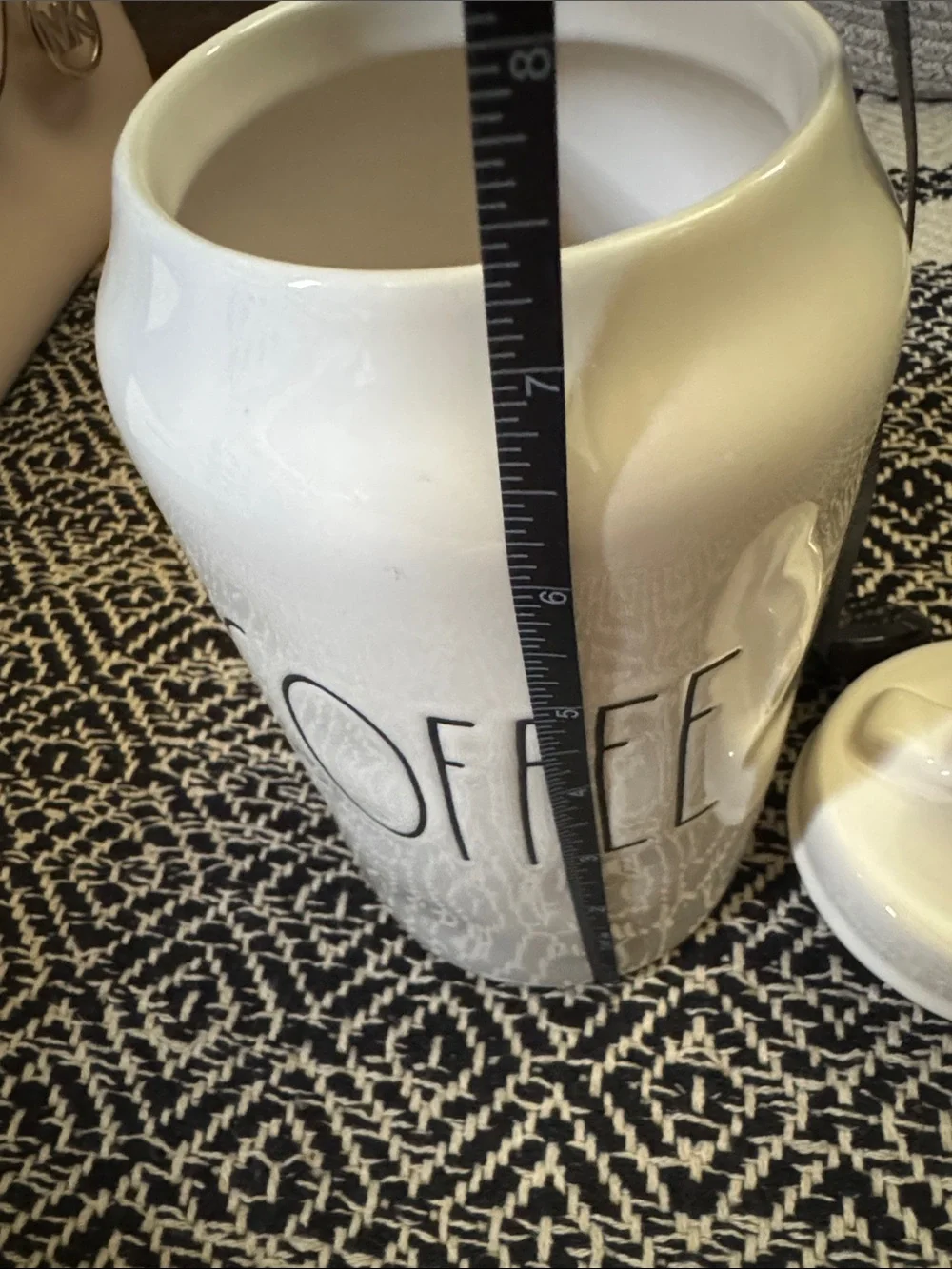 Rae Dunn White Ceramic Canister